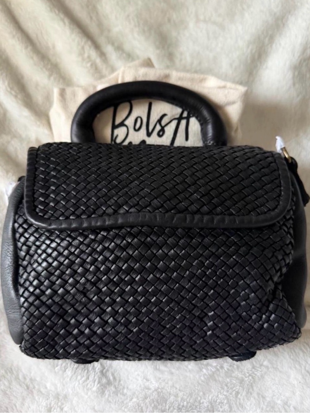 Bolsa Nova Lily Black Italian Crossbody Bag - Picture 4 of 7